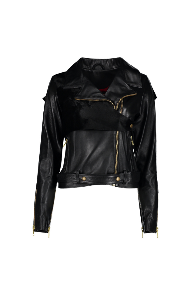 PRE ORDER ONLY - Expect your piece to be shipped up to 20 working days after placing your order.

BELTED BIKER LEATHER JACKET WITH FUR DETAILS

Composition: Jacket: leather / Lining: polyester

Care Instructions: Leather specialized cleaning

Fit: Designed for a slim fit

Color: Black

Model is wearing a size small

Size Chart

 