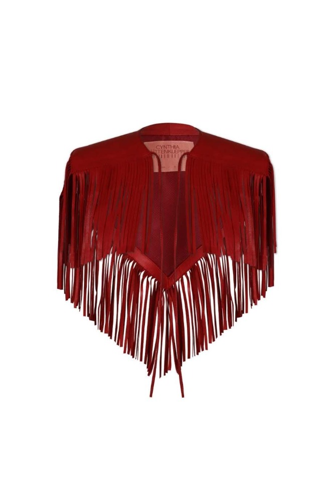 LEATHER MINI CAPE- 2 AVAILABLE COLORS