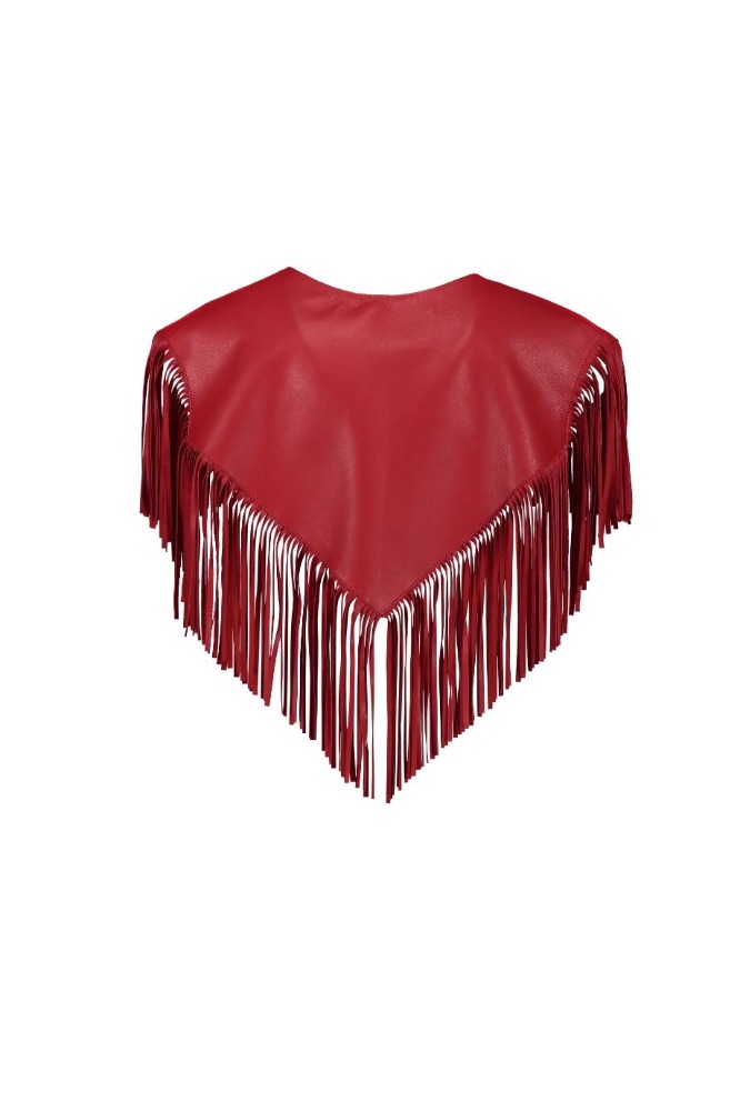 LEATHER MINI CAPE- 2 AVAILABLE COLORS