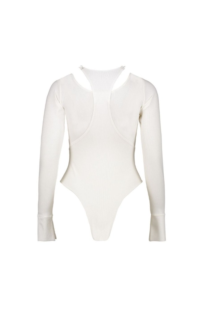 LAYERED BODYSUIT WHITE