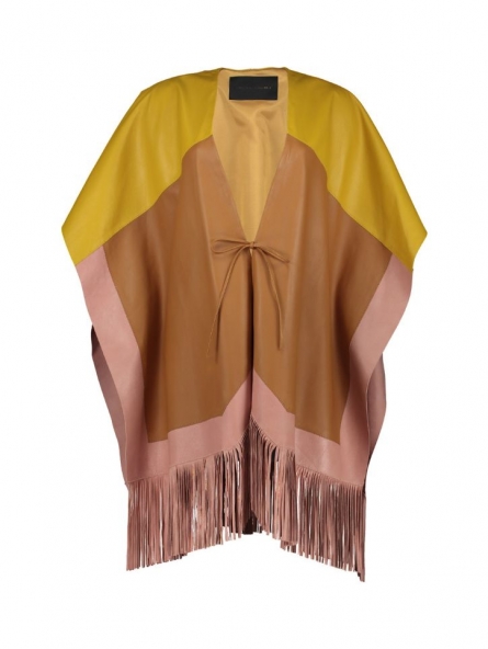 PONCHO CONTORNO WITH FRINGES