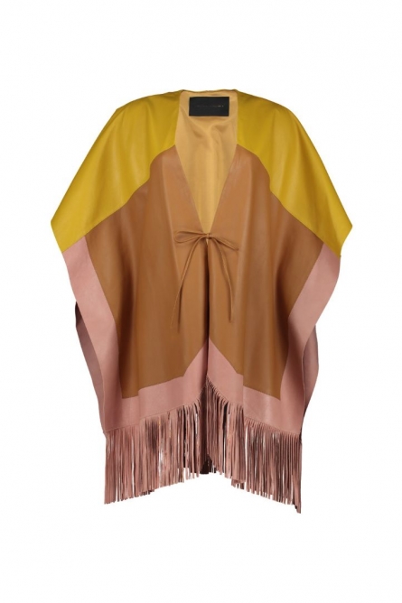 PONCHO CONTORNO WITH FRINGES