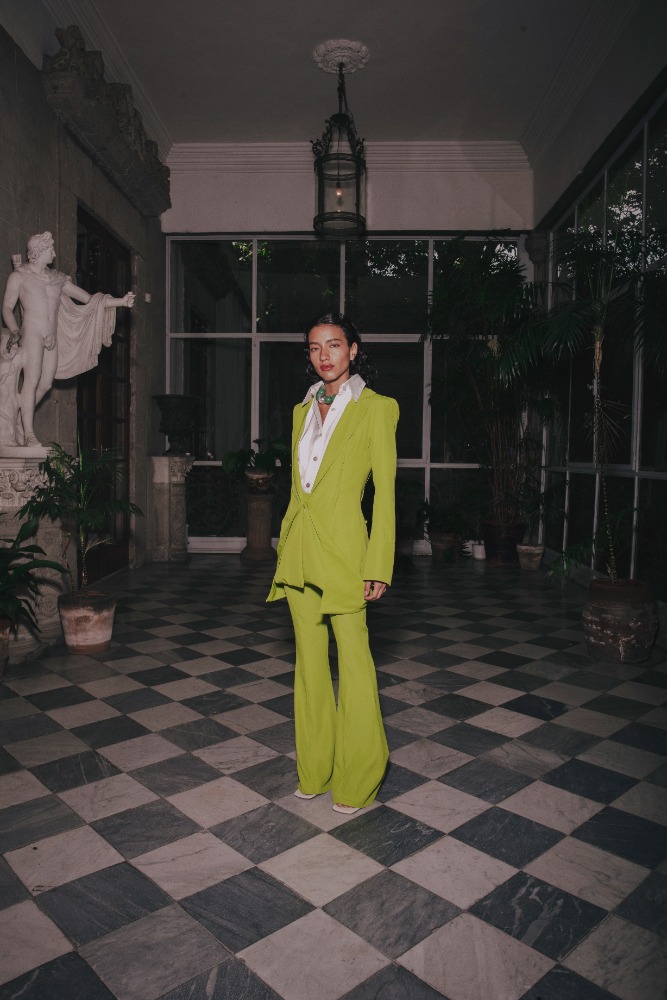 FLARED PANTS LEMON
