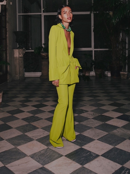 FLARED PANTS LEMON