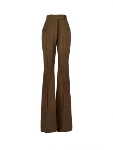 FLARED PANTS BROWN