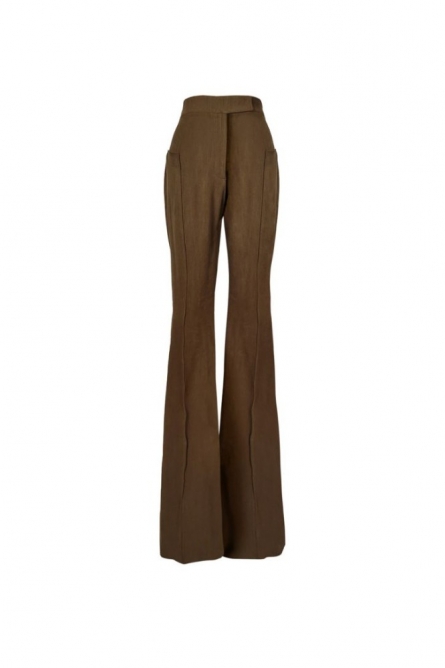 FLARED PANTS BROWN