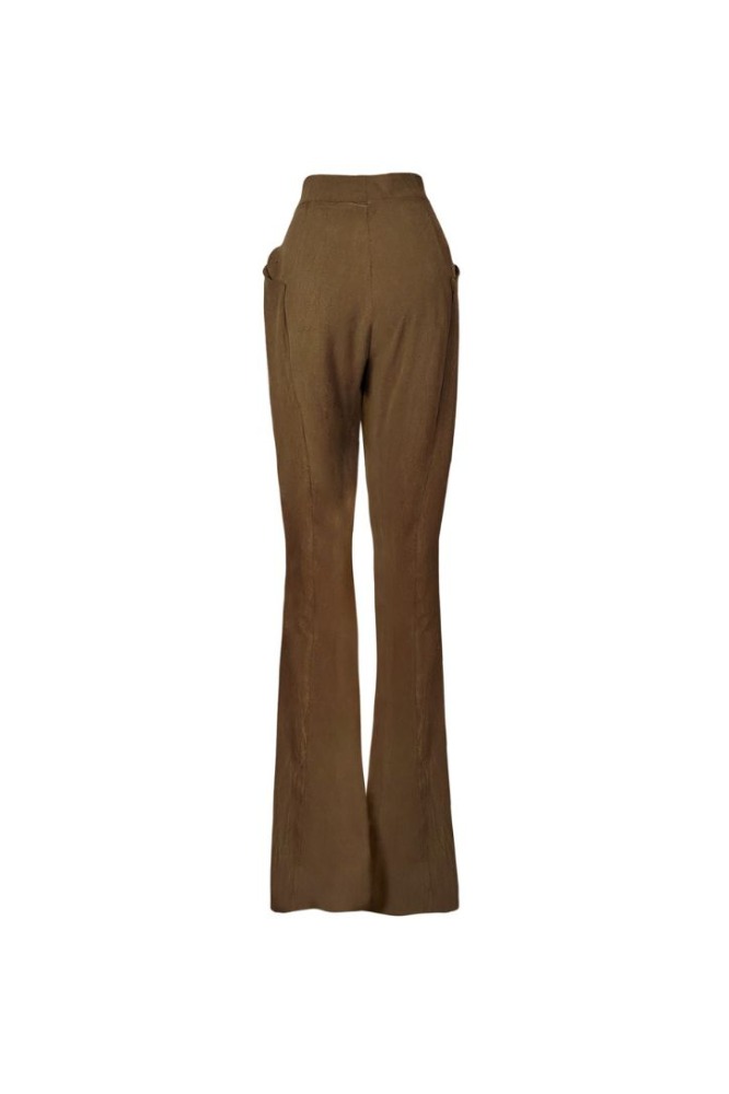 FLARED PANTS BROWN