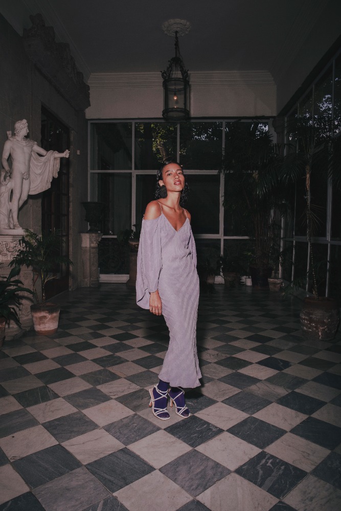 BIAS CUT DRESS LAVANDER