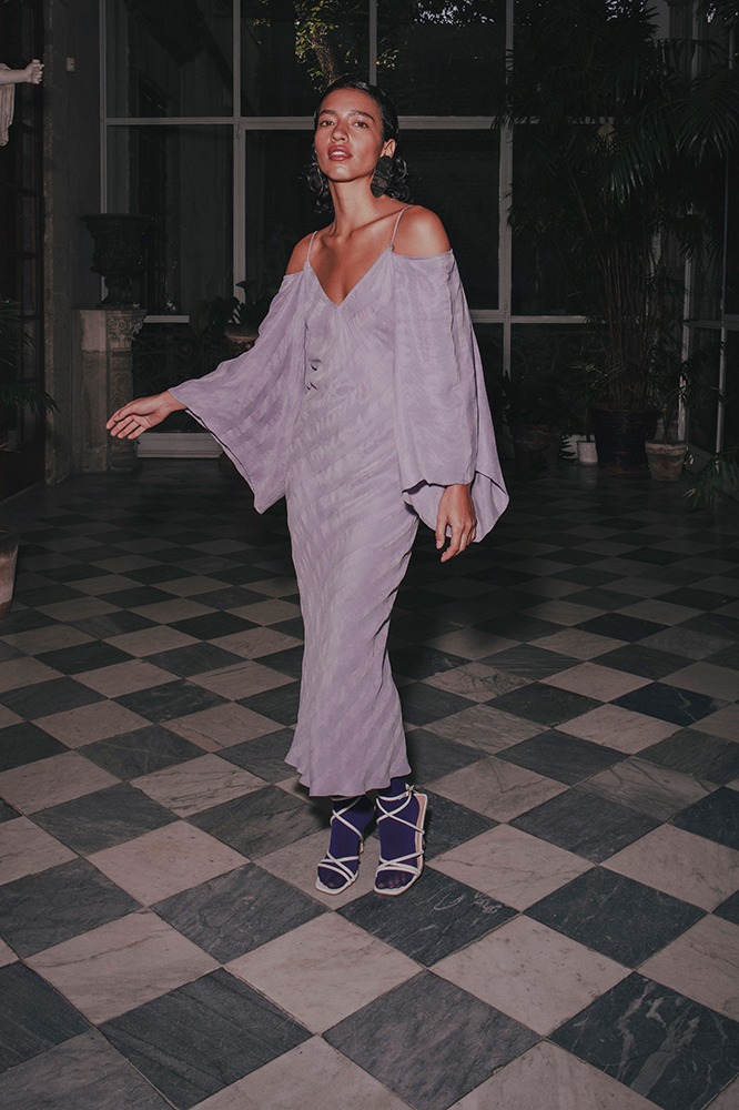 BIAS CUT DRESS LAVANDER