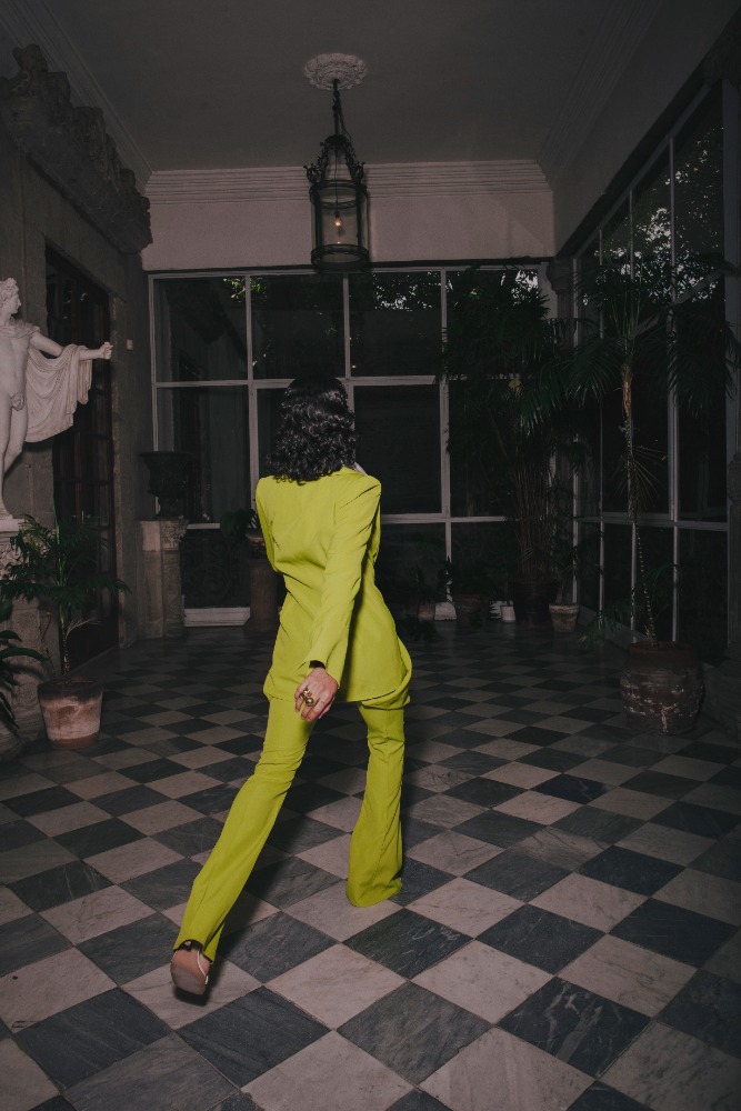 FLARED PANTS LEMON