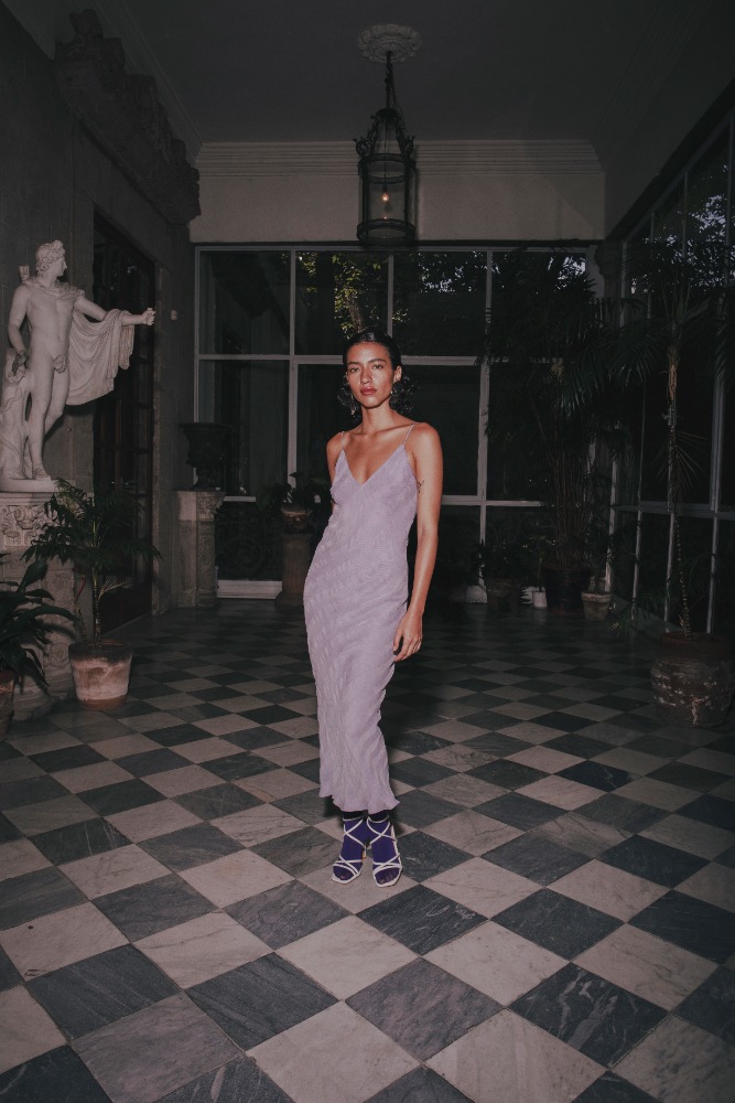 BIAS CUT DRESS LAVANDER