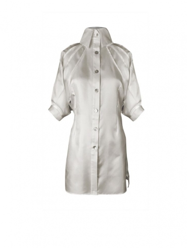 MINI SHIRT DRESS WHITE