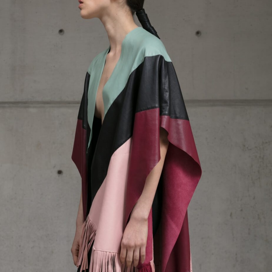 LEATHER MARIA PONCHO