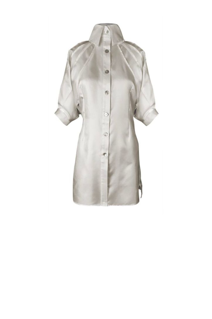 MINI SHIRT DRESS WHITE