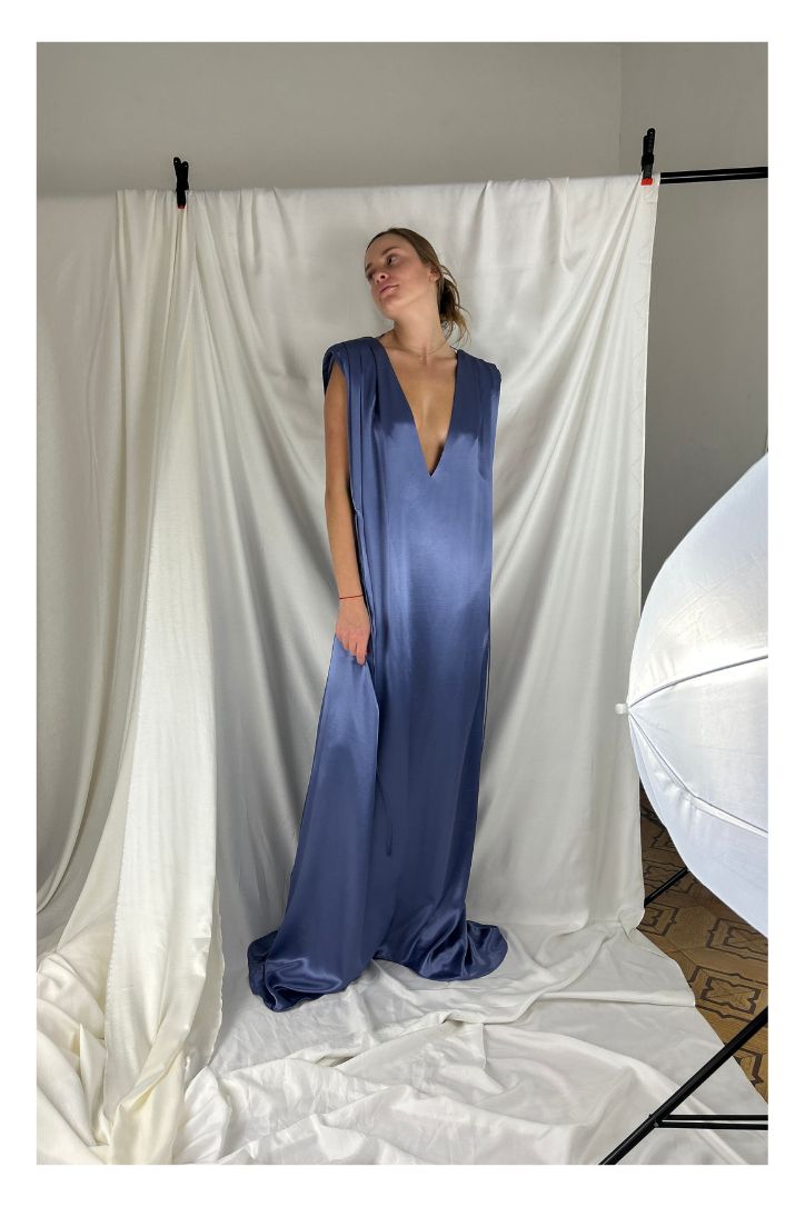 SLEEVELESS SUZETTE VIOLET DRESS