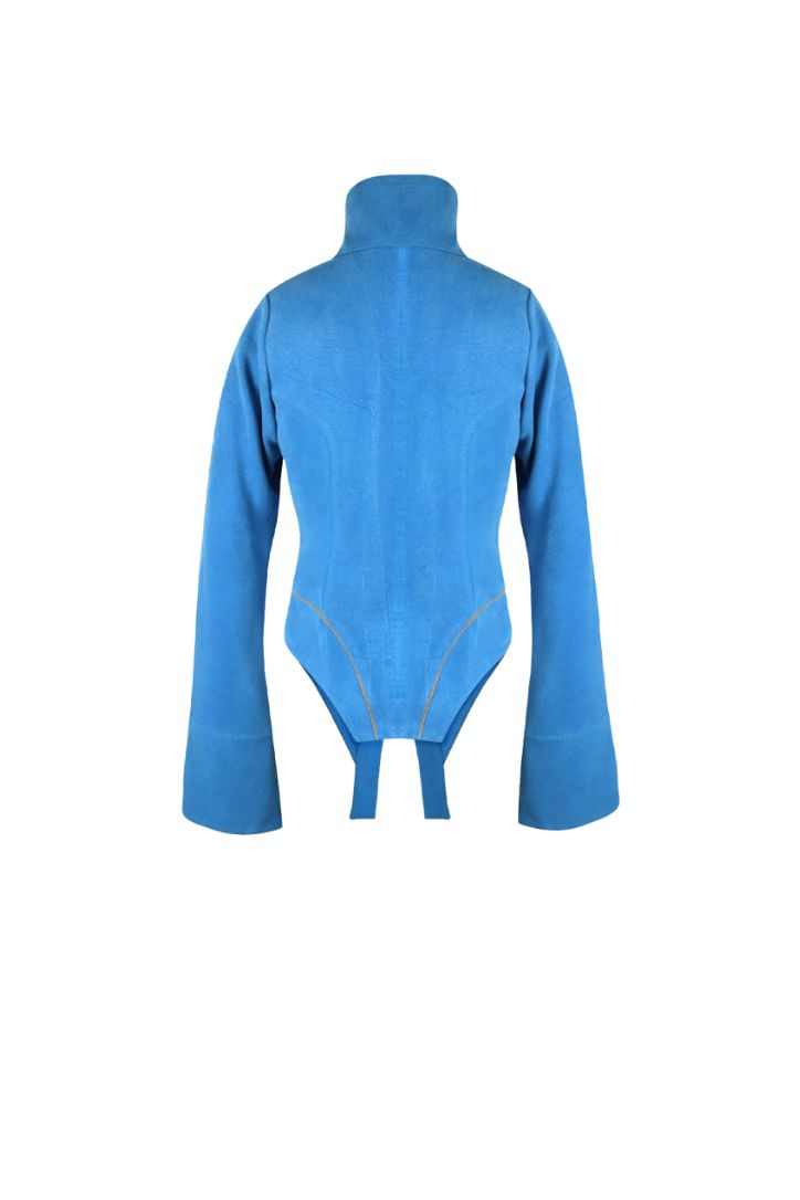 TAILORED BLUE BLOUSE