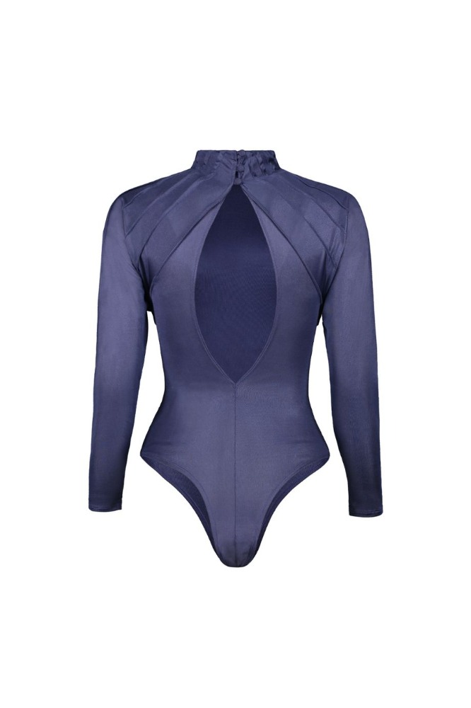 PINTUCK BODYSUIT PURPLE