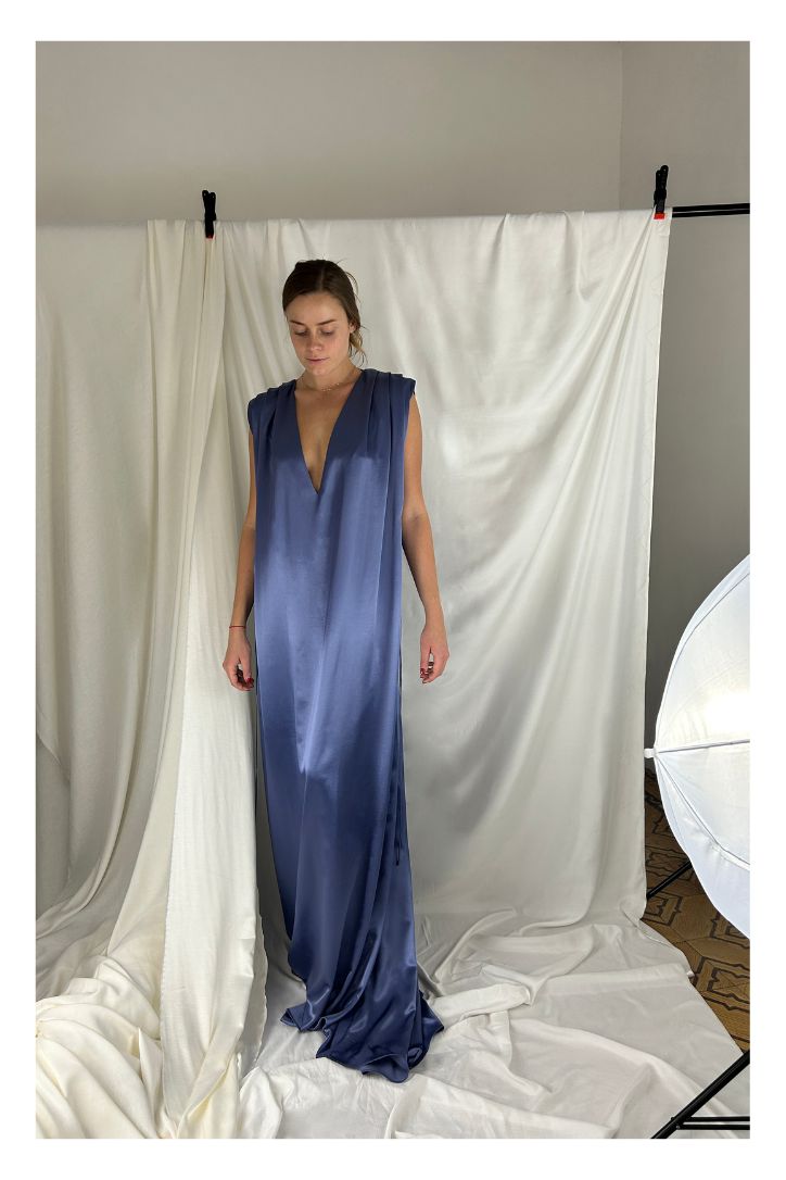 SLEEVELESS SUZETTE VIOLET DRESS