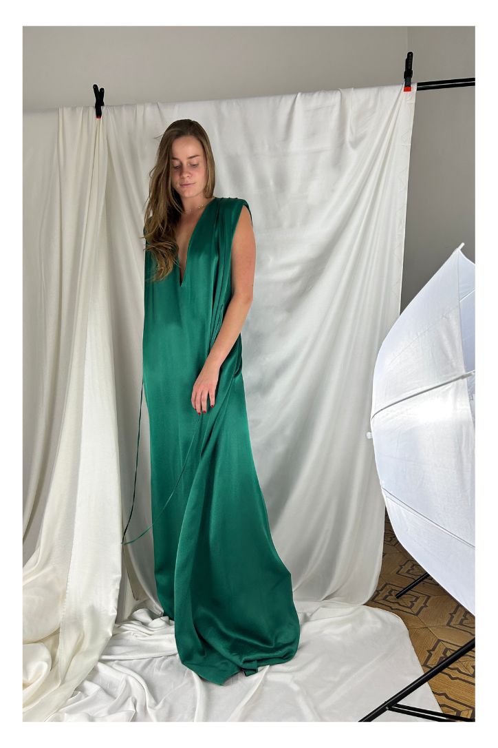 SLEEVELESS SUZETTE EMERALD GREEN