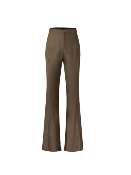 CONTRAST STITCH FLARED PANTS