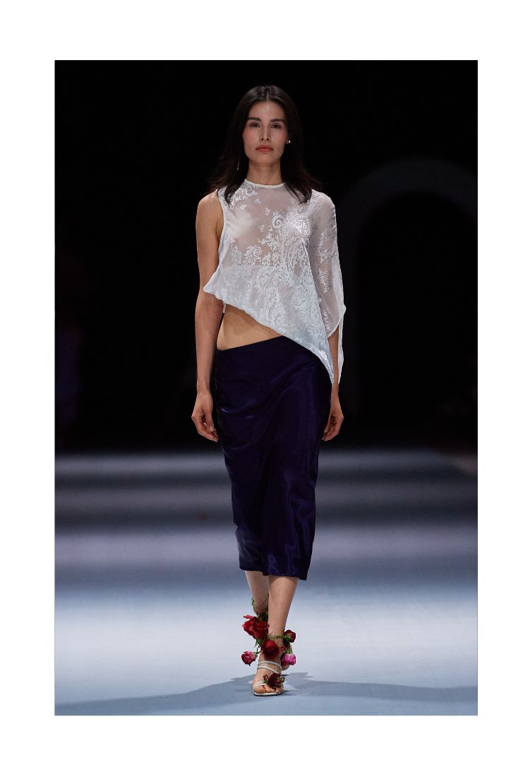 MELTING BURNOUT SILK SHIRT